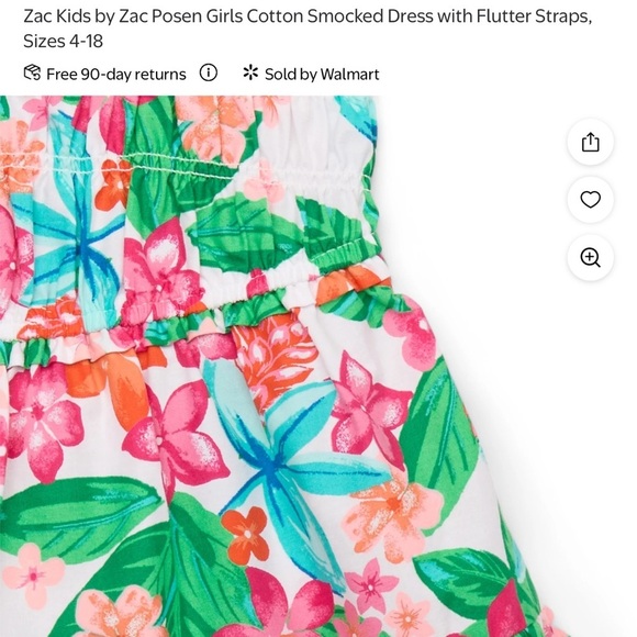 Floral Kids Casual Dress - Picture 3 of 10